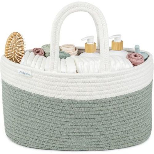 Large Portable Baby Diaper Caddy Organizer Nursery Storage Bin and Car Travel Basket by Comfy Cubs