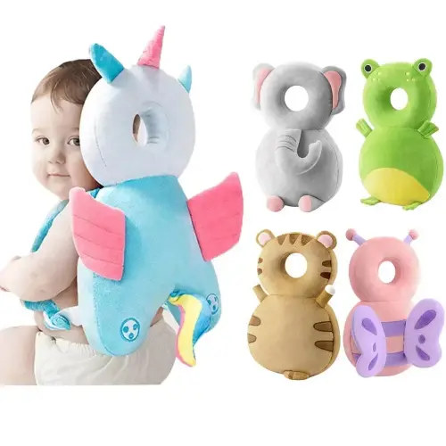 Newborn Headrest Security Pillows Backpack Toddler Baby Head Fall Protection Pad Cushion Cartoon Soft Security Pillows Backpack - AliExpress