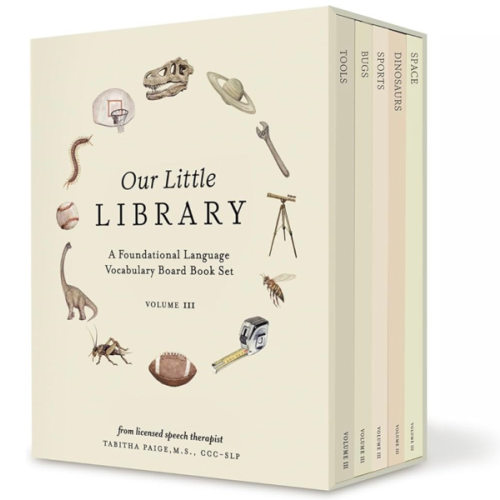 Our Little Library Vol. 3: Dinosaurs, Space, Tools, Bugs, and Sports Board Book Set for Boys & Girls (Tabitha Paige Children's Book Series)
