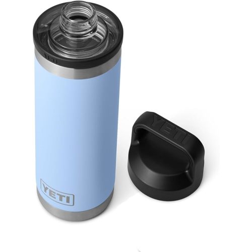YETI Rambler 18 oz Bottle, Leakproof, Vacuum Insulated, Stainless Steel with Chug Cap, Big Sky Blue