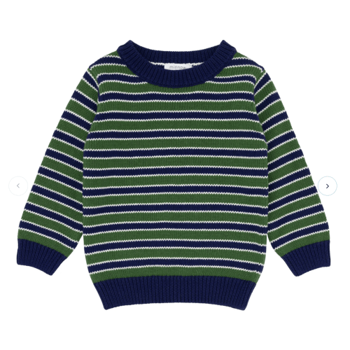 unisex evergreen stripe knit sweater – minnow