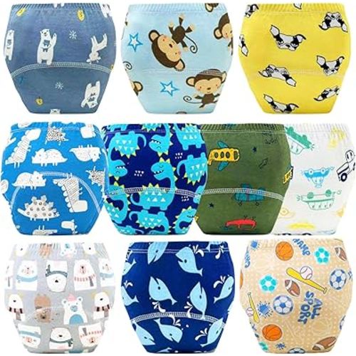 Upairy Training Pants for Boys Girls–Soft & Leak-Resistant Potty Training Underwear,Up Airy Potty Pants Comfortable for Toddlers(10PCS,S)