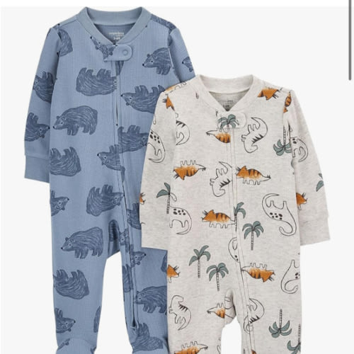 Simple Joys by Carter's baby-boys 2-pack 2-way Zip Cotton Footed Sleep and Play