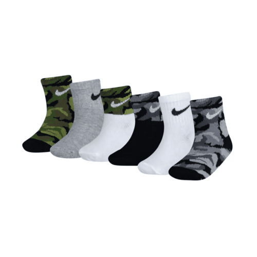 Nike Baby Boys' Size 6-12Months 6-Pack Lightweight Ankle Socks in Camo