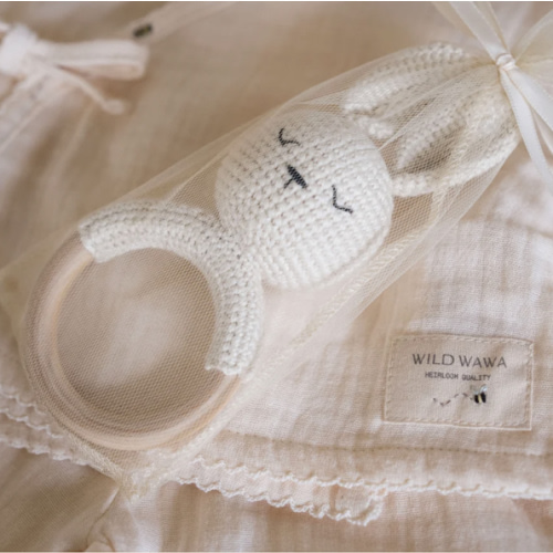 Crochet Rattle in Bunny – Wild Wawa