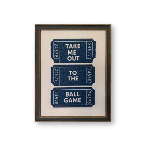 Petal Lane 11"x14" Take Me Out Gray Brown Skinny Frame Wall Art