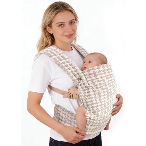 Ergonomic Baby Carrier 11-44lbs, Lumbar & Head Support(Houndstooth)