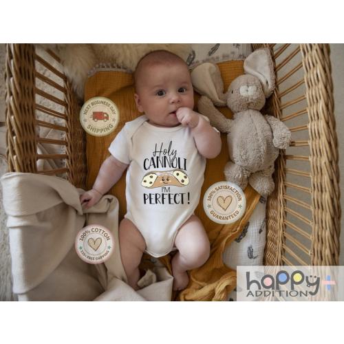 Holy Cannoli I'm Perfect Baby Onesie®, Italian Baby Shower Gift, Toddler Shirt, Little Cannoli Baby Bodysuit, Long Sleeve, Kids - Etsy