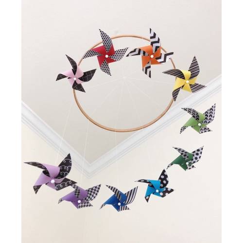 Rainbow Baby Pinwheel Crib Mobile Designed for Baby's Point of View