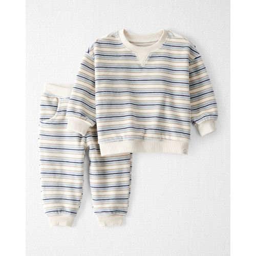 Baby 2-Piece Organic Cotton Velour Set in Stripes - Little Planet | Carter's