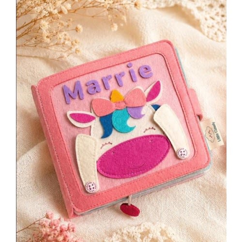 Personalized Activity Book for Kids, Quiet Book 1 Year Old, Montessori Sensory Toy, Baby Gift, Busy Book, Quiet Book, No loose pieces