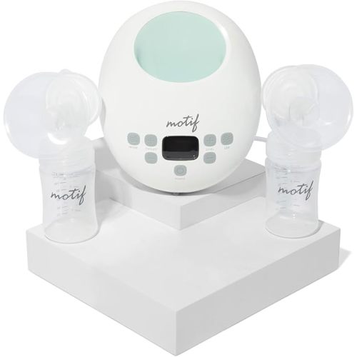 Motif Medical Luna Double Electric Pump for Breastfeeding - Portable - Hospital Grade Pump w/LED Light - Hands-Free Breast Pump, Quiet Motor Baby Breast Pump