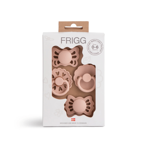 FRIGG Baby's First Pacifier Floral Heart (Blush) 4-Pack