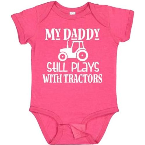 inktastic Farmer My Daddy Still Plays with Tractors Baby Bodysuit