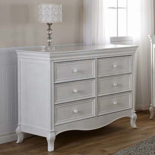 Pali Diamante Double Dresser in Vintage White - Bellini Baby and Teen Furniture
