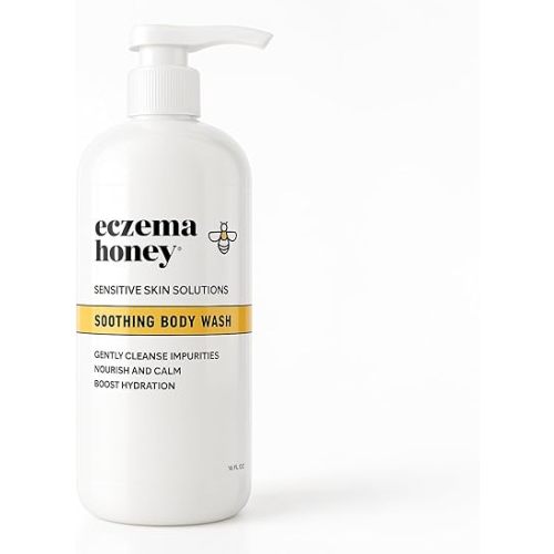 ECZEMA HONEY Soothing Body Wash - Daily Shower Gel & Eczema Treatment - Sensitive Skin Body Wash for Adults, Kids, & Babies - Body Cleanser for Eczema Relief (13 Oz)