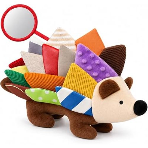 Sensory Toys for Babies 0-12 Months, Stuffed Hedgehog, Tummy Time Toys