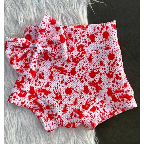 Halloween Baby Bummies: Bloody Handprint Shorts