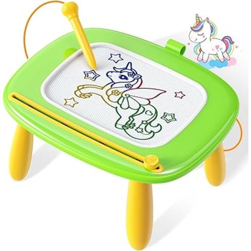Seimome Toddlers Toys Ages 1-3, Magnetic Drawing Board, Doodle Board Pad Learning and Educational Toys for 18 Months Baby 1-3 Yr Kids Birthday Gifts - Green