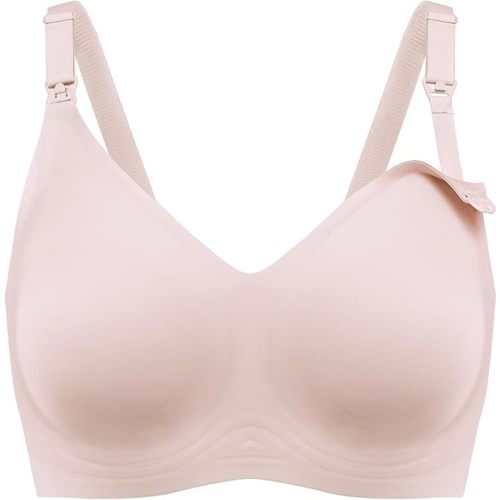 haakaa Nursing Bras for Breastfeeding Bras, Seamless Pregnancy Maternity Bra Wireless Classic Jelly Strip Support Nursing Bra