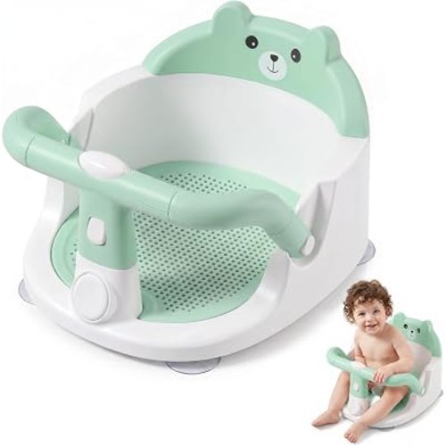 Baby Bath Seat For Babies 6 Months & Up Toddler Bathtub Chair, Green