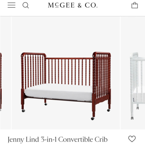 Jenny Lind 3-in-1 Convertible Crib - Cherry Red