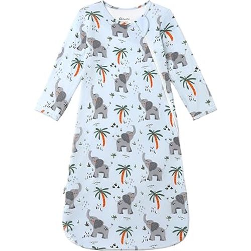 PATPAT Bamboo Viscose Baby Wearable Blanket (Sleep Sack), Long Sleeve, 0.5 TOG, Breathable & Soft, 2-Way Zipper, 0–24 Months