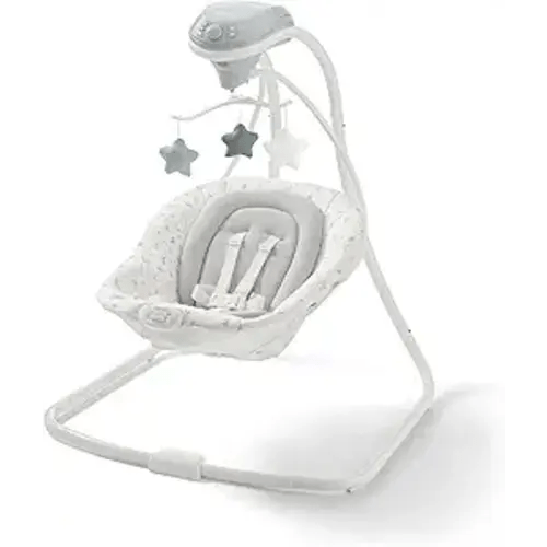 Graco Simple Sway Portable Baby Swing for Infants, Newborn Swing with 15 Songs and Sounds, Great Gift for New Parents, Baby Registry Must Have