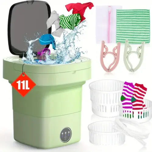 mini compact washing machine 11l foldable mini washer 3 - Temu