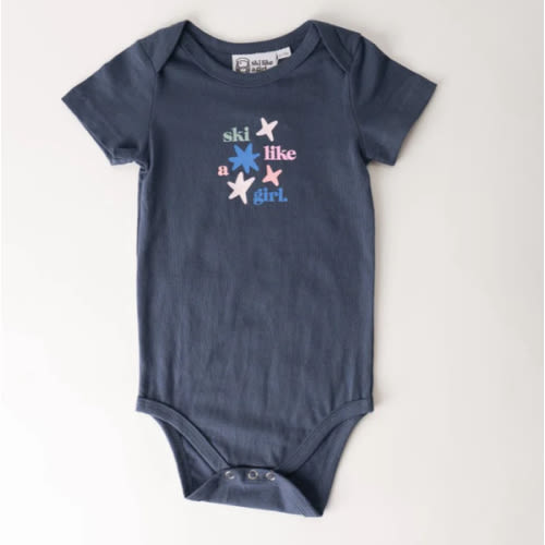 Ski Like A Girl Stars Onesie