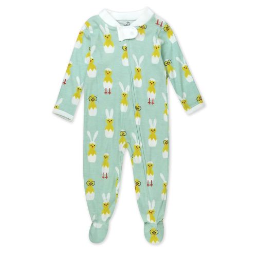HonestBaby Baby Celebration Sleep & Play Footed One-Piece Pajama Sleeper 100% Organic Cotton