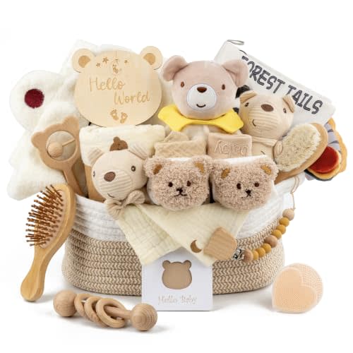 Baby Gift Basket-Newborn Baby Gift Set for Boy & Girl (Type - Brown)