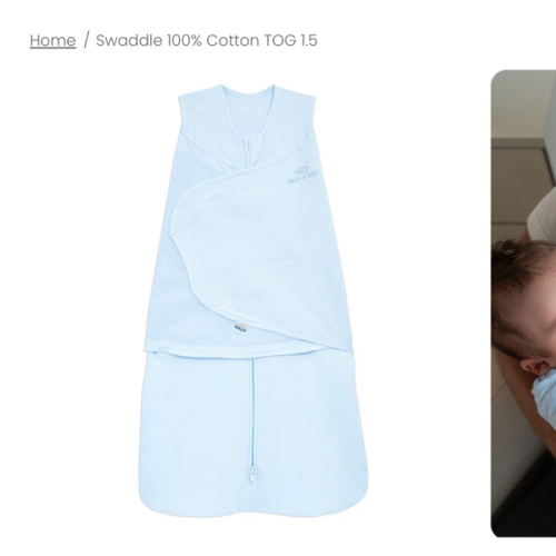 Baby Blue Cotton Swaddle S | HALO