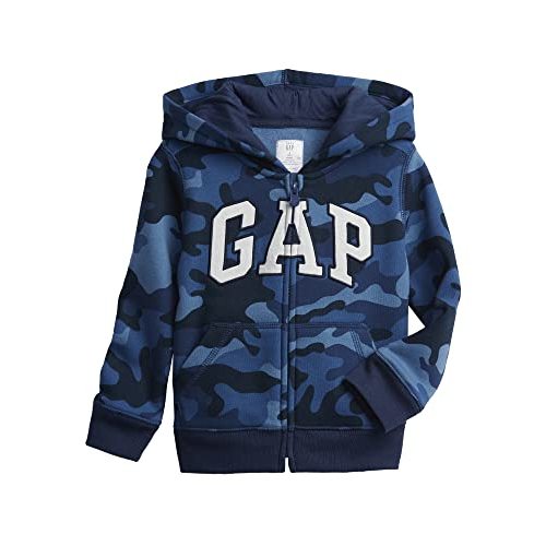 GAP Baby Boys' Playtime Favorites Logo Full Zip Hoodie Hooded Sweatshirt