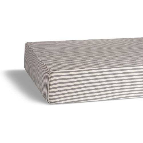 Parker Baby Co. Fitted Baby Crib Sheet for Standard Mattress - Clay Stripe