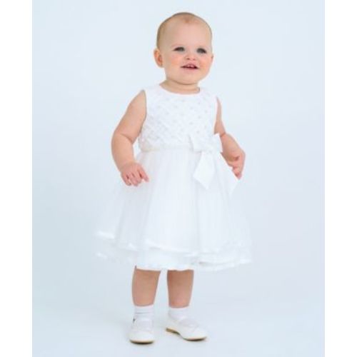 Baby Girls Tiered Pearl Sleeveless Dress