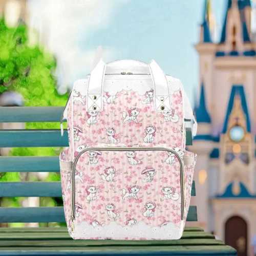 Marie Floral Stripe Diaper Backpack | disneybound disney world disneyland baby aristocats marie cats backpack shoulder tote bag