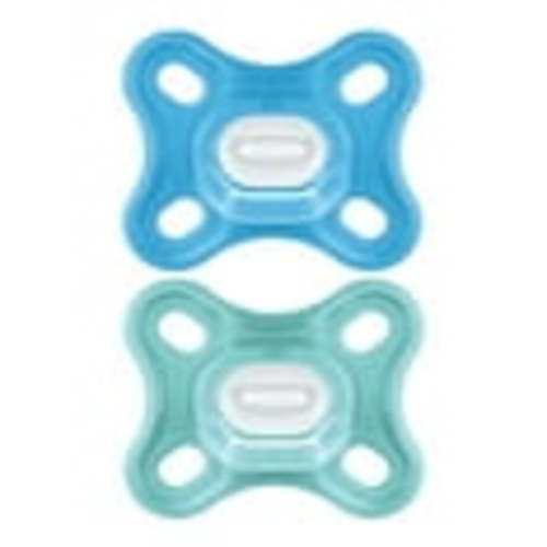 MAM Comfort Newborn Pacifiers, 0-3 Months, 2 Pack, Boy Silicone Pacifier with Sterilizer Box