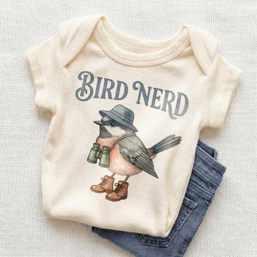 Bird Nerd Baby Onesie - Cute Birding Bodysuit for Future Bird Watchers