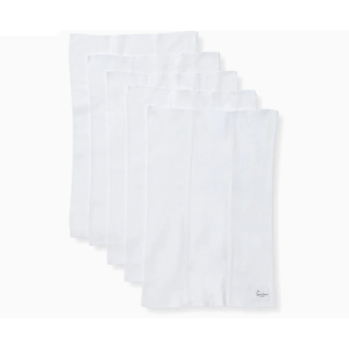 Bee Essentials Solid Organic Burp Cloths 5 Pack - Cloud