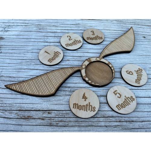 Wooden Golden Snitch Inspired Baby's 1st Year Monthly - Etsy