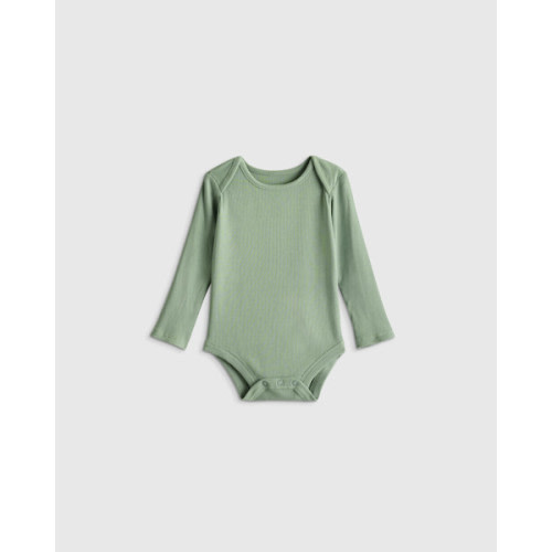 Softest Rib Long Sleeve Bodysuit in Sage Green