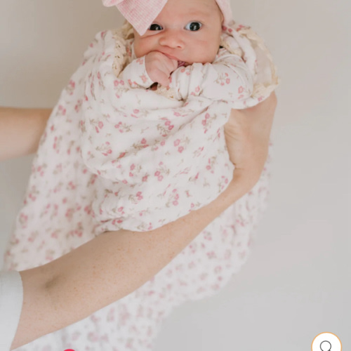 Gauze Lace Blanket | Paisley Peony – Little and Fern