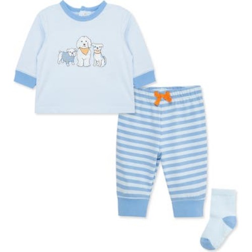 Puppies Long Sleeve Shirt, Pants & Socks Set