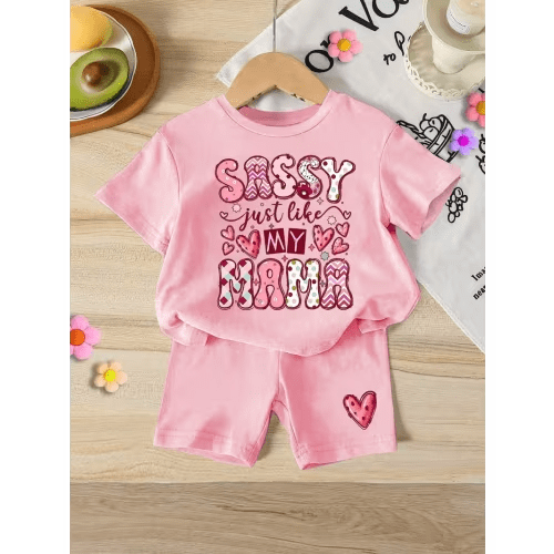 baby sweet lovely letter short sleeved top - Temu