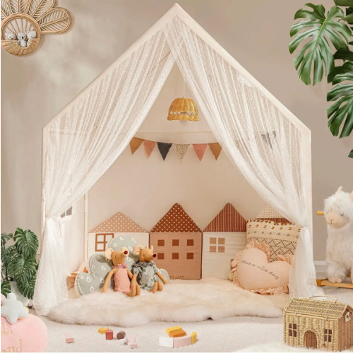 Tiny Land® Kids Tent – Large Cozy Tent with Star Lights