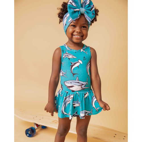 Shark Week™ Jaws & Effect Racer Back Ruffle Dress