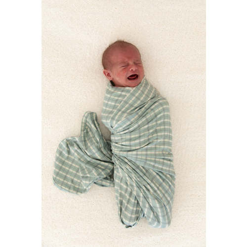 MUTED GREEN PLAID | SWADDLE