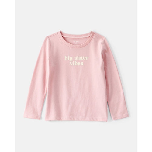 Toddler Girl Big Sister Long-Sleeve Graphic Tee - Pink - Carter's | Carter's