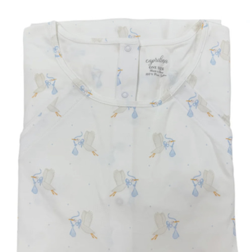 Labor & Delivery Gown – Caprilina, Blue Storks